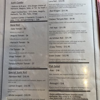 A & J Ichiban menu 3